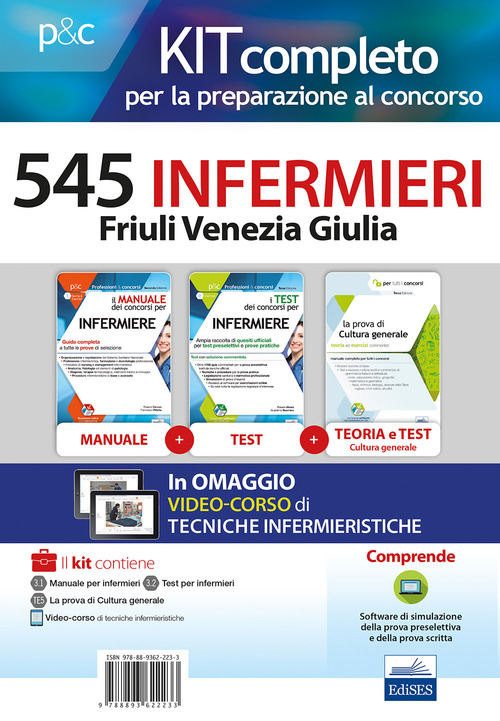 Kit completo per la preparazione al concorso 545 infermieri Friuli Venezia Giulia