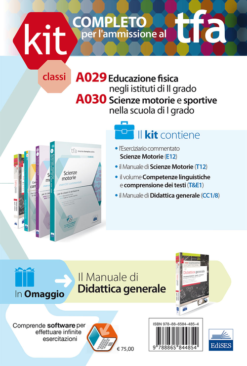 TFA. Classi A039-A030 per prove scritte e orali. Manuale di teoria ed esercizi di educazione fisica, scienze motorie... Kit completo
