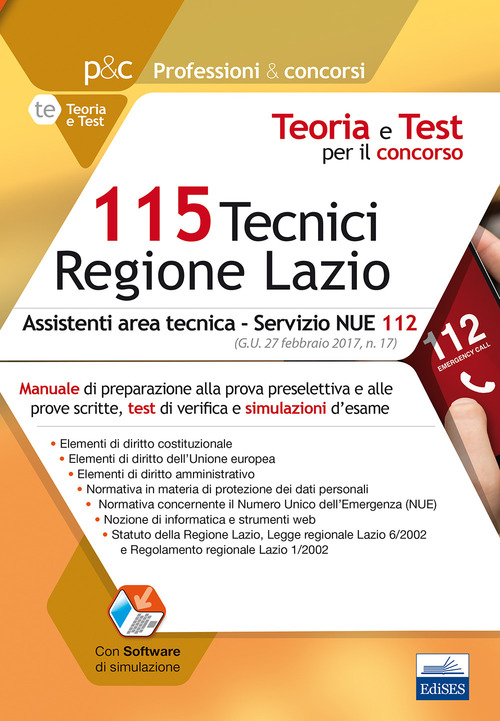 115 Tecnici Regione Lazio. Assistenti area tecnica per il Servizio NUE 112