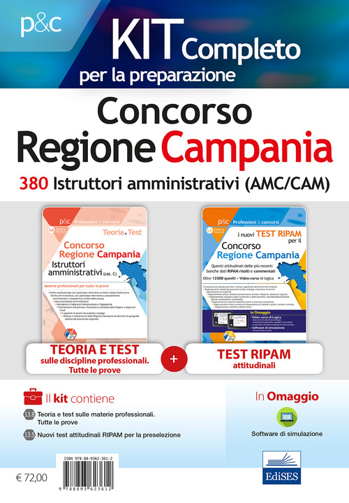 Concorso Regione Campania. Kit istruttore amministrativo. Teoria, test e simulazioni per la preparazione a tutte le prove