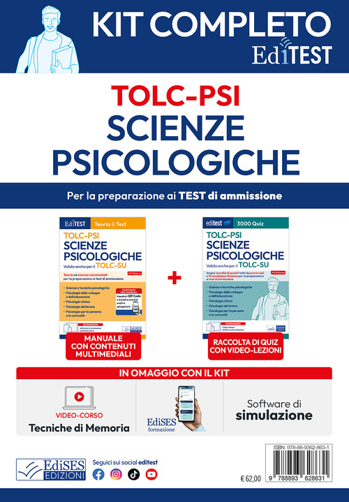 EdiTEST. Kit completo scienze psicologiche