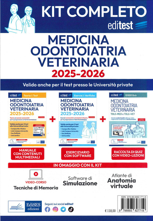 Kit completo odontoiatria veterinaria 2025-2026