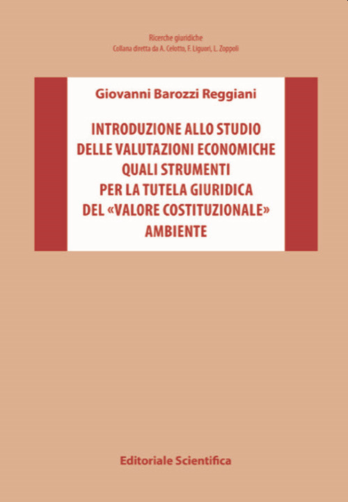 Introduzione allo studio delle valutazioni economiche quali strumenti per la tutela giuridica del &laquo;valore costituzionale&raquo; ambiente