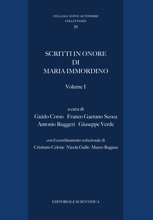 Scritti in onore di Maria Immordino