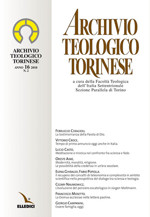Archivio teologico torinese (2010)