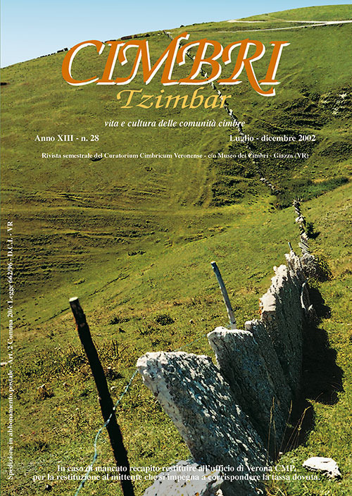Cimbri-Tzimbar. Vita e culture delle comunità cimbre