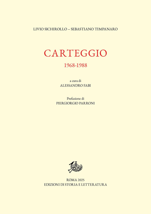 Carteggio. 1968-1988