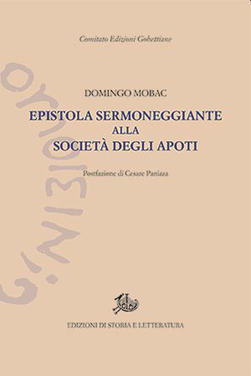 Epistola sermoneggiante alla Societ&agrave; degli Apoti