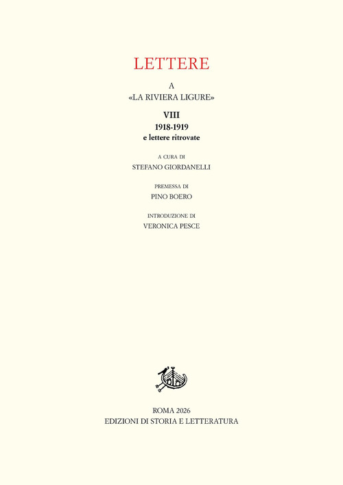 Lettere a «La Riviera Ligure»