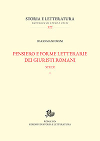 Pensiero e forme letterarie dei giuristi romani. Studi