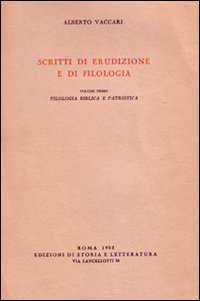 Scritti di erudizione e filologia