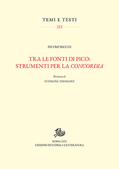 Tra le fonti di Pico: strumenti per la «concordia»