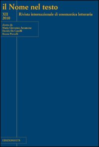 Il nome nel testo. Rivista internazionale di onomastica letteraria