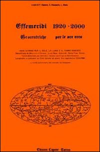 Effemeridi geocentriche 1920-2000. Geocentriche per le ore zero