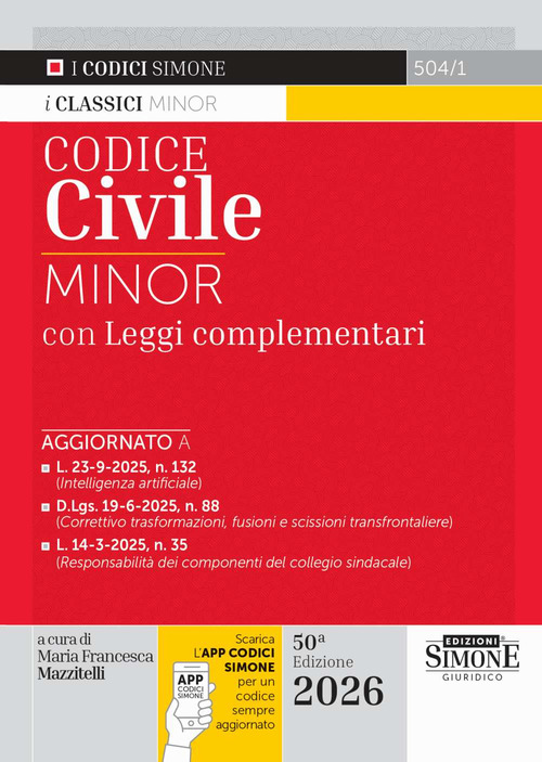 Codice civile. Ediz. minor