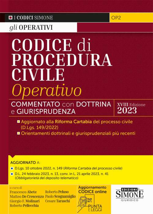 Codice di procedura civile operativo. Annotato con dottrina e giurisprudenza