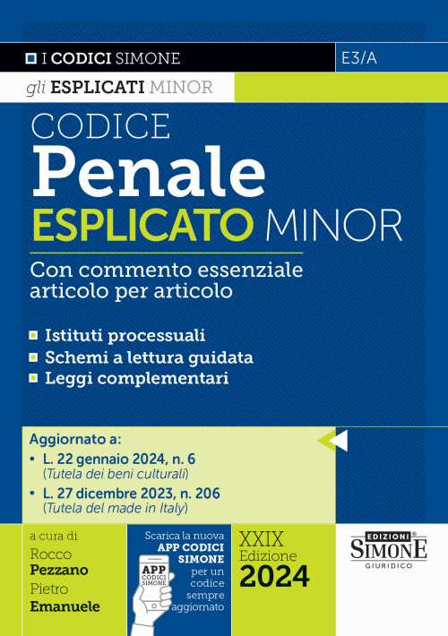 Codice penale esplicato Minor. Con commento essenziale articolo per articolo. Ediz. minor