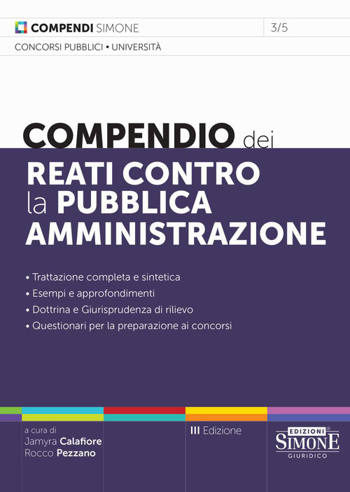 Compendio dei reati contro la pubblica amministrazione