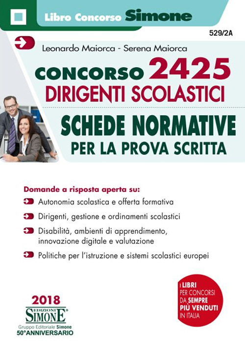 Concorso 2425 dirigenti scolastici. Schede normative per la prova scritta