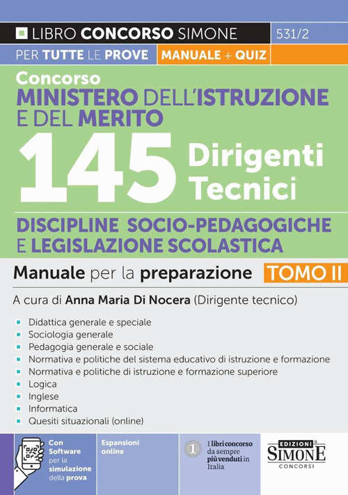 Concorso Ministero dell'istruzione e del merito. 145 dirigenti tecnici. Manuale per la preparazione