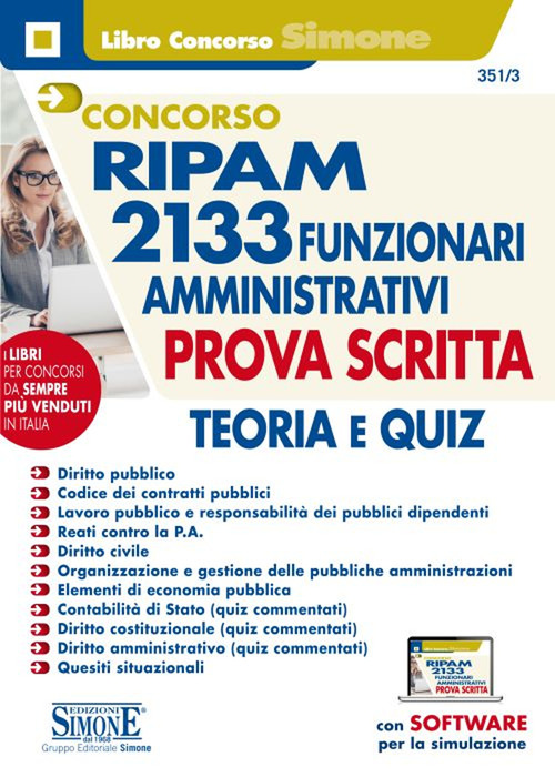 Concorso RIPAM 2133 funzionari amministrativi. Prova scritta. Teoria e quiz