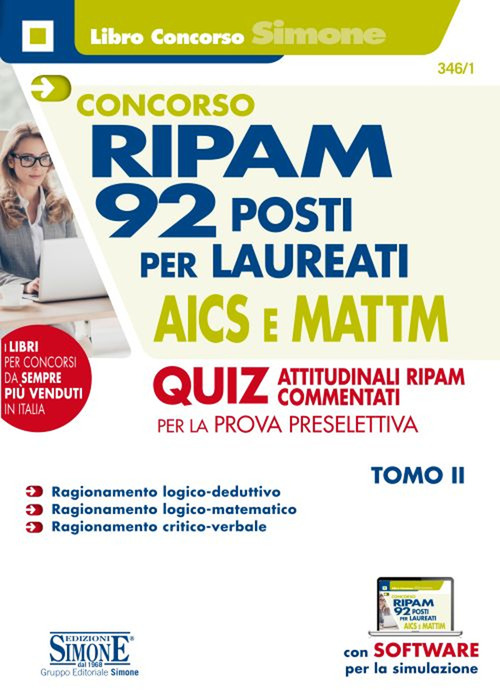 Concorso RIPAM. 92 posti per laureati AICS e MATTM. Quiz attitudinali RIPAM commentati per la prova preselettiva