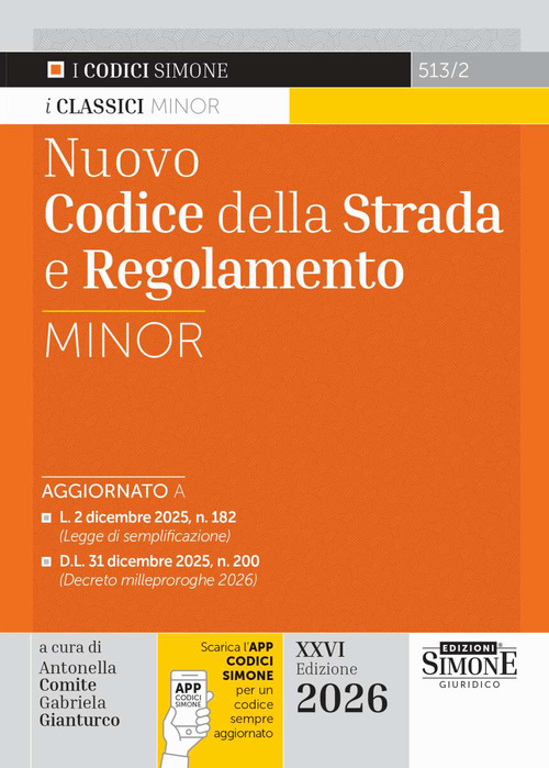 Nuovo codice della strada e regolamento Minor