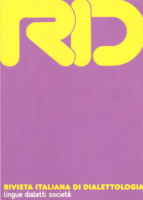 RID. Rivista italiana di dialettologia