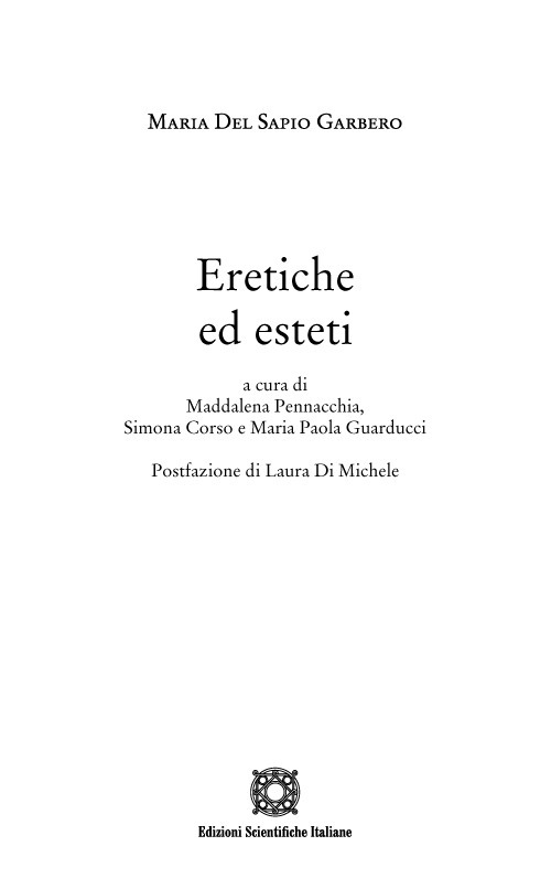 Eretiche ed esteti