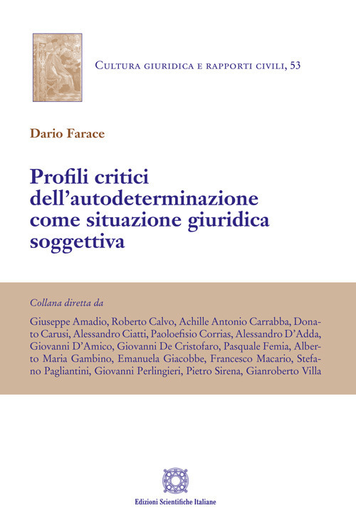Profili critici dell'autodeterminazione come situazione giuridica soggettiva