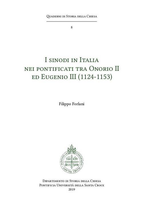 I sinodi in Italia nei pontificati tra Onorio II ed Eugenio III (1124-1153)
