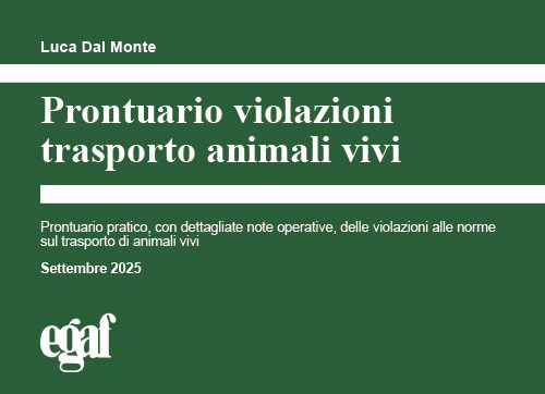 Prontuario violazioni trasporto animali vivi