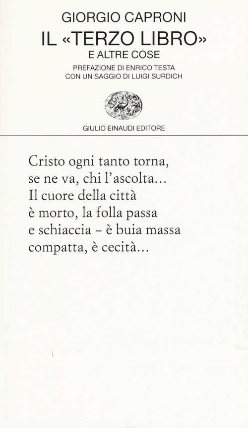 Il &laquo;terzo libro&raquo; e altre cose