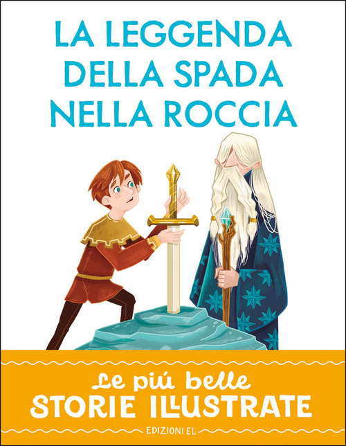 La leggenda della spada nella roccia. Stampatello maiuscolo.