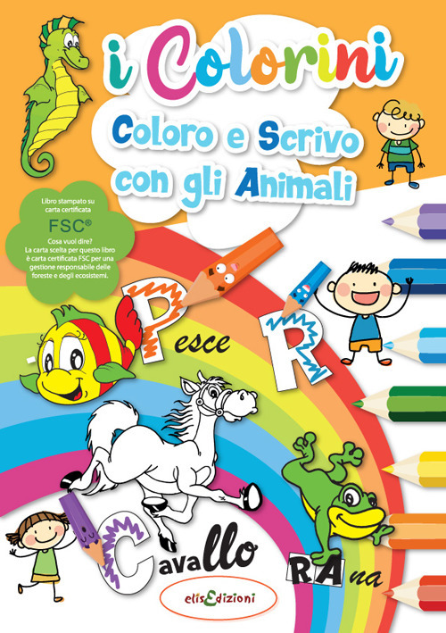 Coloro e scrivo con gli animali. I colorini