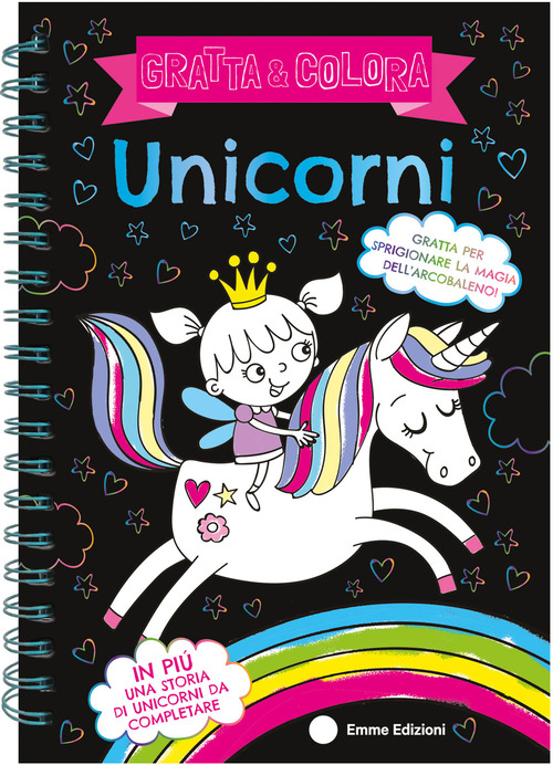 Unicorni. Gratta e colora