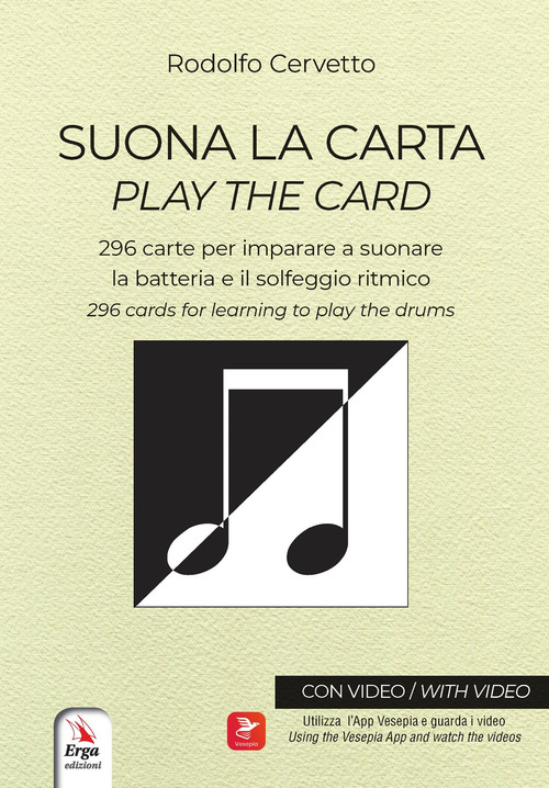 Suona la carta. 296 carte per imparare a suonare la batteria e il solfeggio ritmico-Play the card. 296 cards for lerning to play the drums