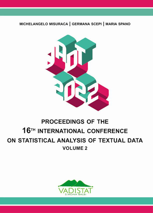 Proceedings of the 16th International Conference on statistical analysis of textual data
