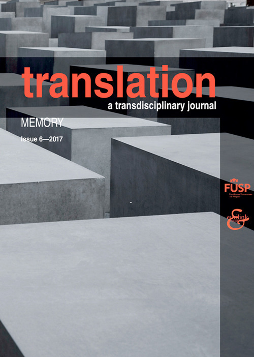 Translation. A transdisciplinary journal