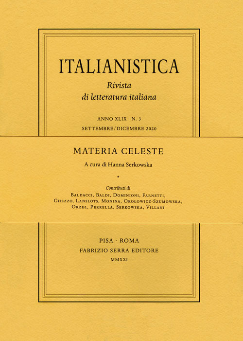Italianistica. Rivista di letteratura italiana