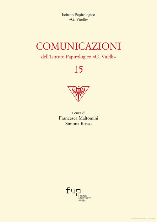 Comunicazioni dell'Istituto papirologico &laquo;G. Vitelli&raquo;