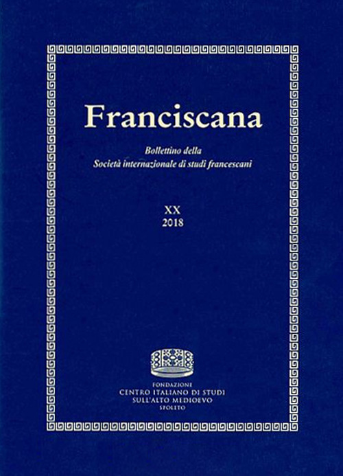 Franciscana. Bollettino della Societ&agrave; internazionale di studi francescani