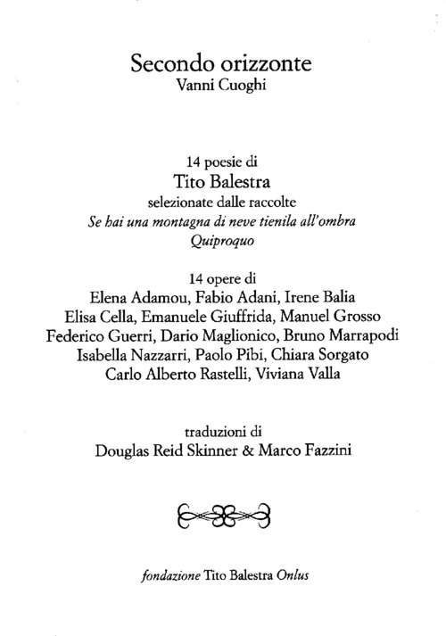 Secondo orizzonte. Ediz. italiana e inglese
