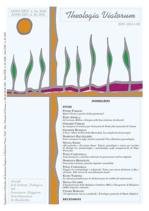 Theologia viatorum. Annali dell'istituto teologico del seminario maggiore interdiocesano di Basilicata
