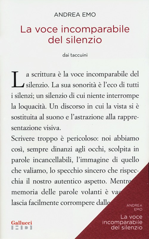 La voce incomparabile del silenzio