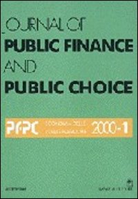 Journal of public finance and public choice. Economia delle scelte pubbliche