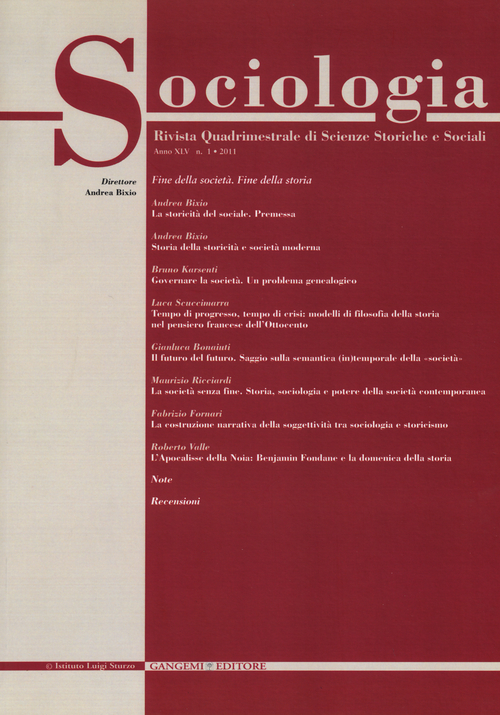 Sociologia. Rivista quadrimestrale di scienze storiche e sociali