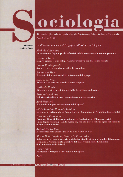 Sociologia. Rivista quadrimestrale di scienze storiche e sociali