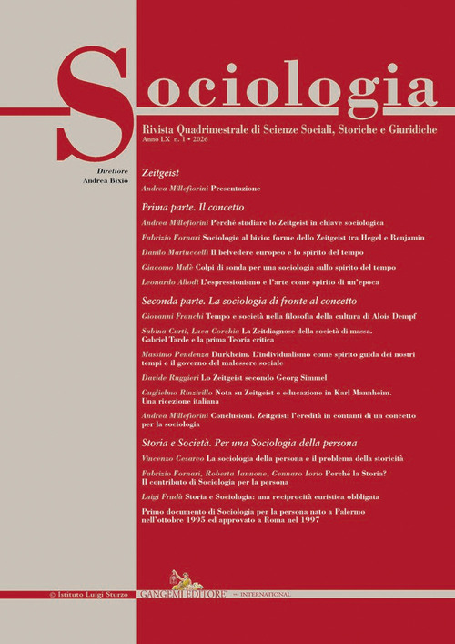 Sociologia. Rivista quadrimestrale di scienze storiche e sociali