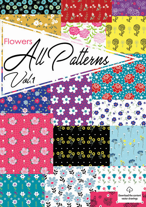 Graphicollection flowers. All patterns